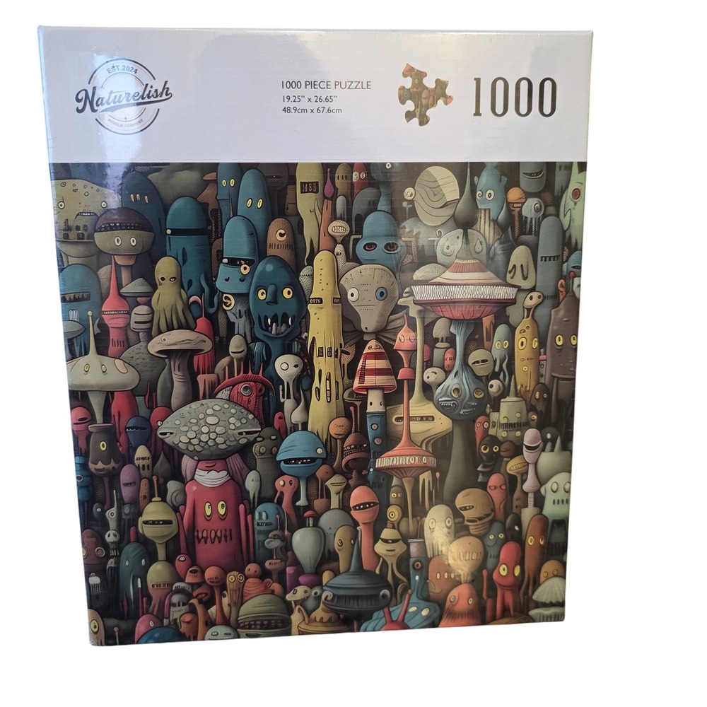 Naturelish Monster Characters 1000 Piece Jigsaw Puzzle Art Multi Color New